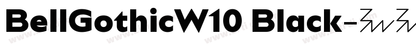 BellGothicW10 Black字体转换